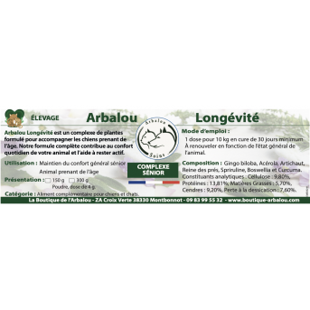 Complément vieux chien - Produit chien senior - La boutique de l'Arbalou