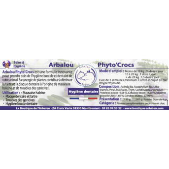 ARBALOU PHYTO'CROCS CHIEN