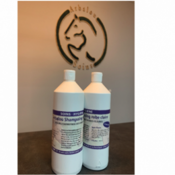 SHAMPOING cheval ROBES CLAIRES - shampoing violet cheval blanc -