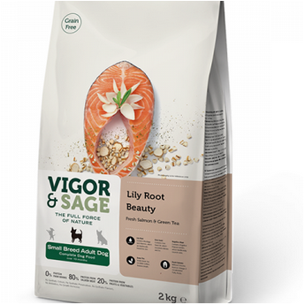 Vigor & Sage - Aliment petit chien et taille standard beauté Saumon