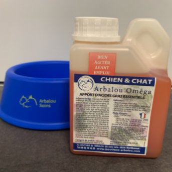 ARBALOU OMEGA CHIEN - ARBALOU OMEGA CHAT - huile pour chien - huile pour chat - beauté pelage chat - beauté poils du chien