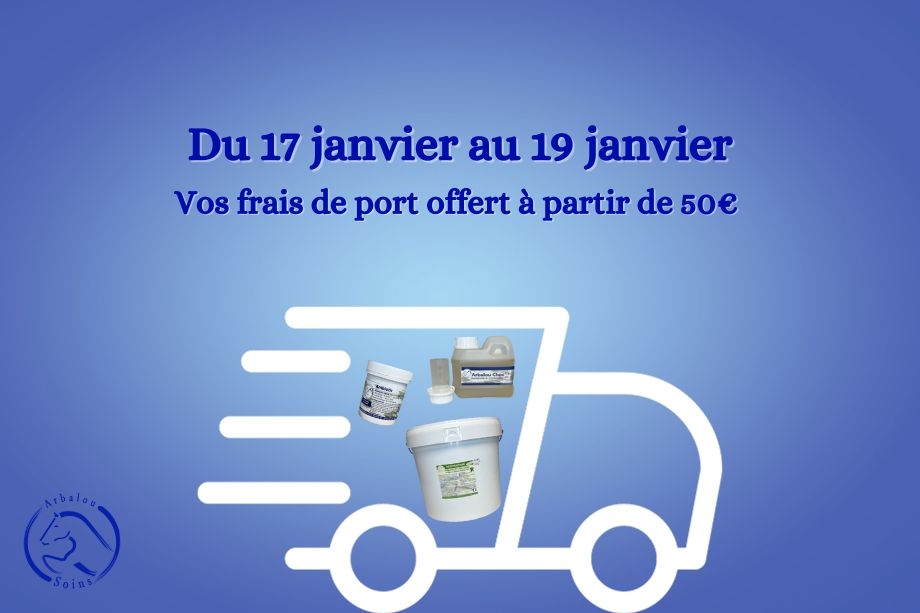 Profitez des frais de port offert à partir de 50 € d'achat chez Arbalou Soins