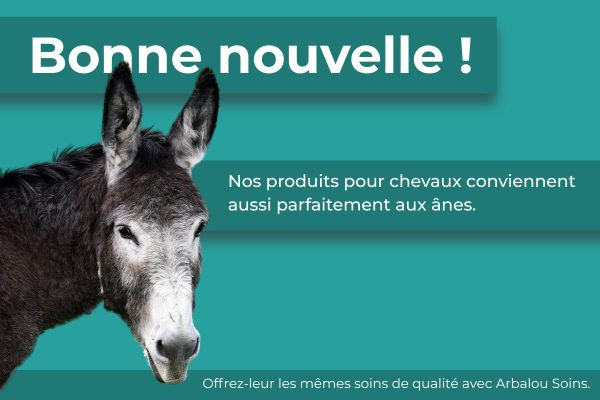 La Boutique de l’Arbalou propose désormais des compléments alimentaires et des soins naturels pour ânes