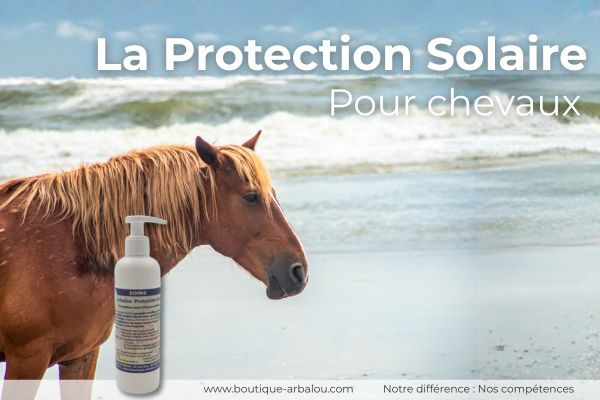 Soleil et cheval : protection solaire et nouveau flacon pompe.