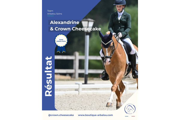 Bienvenue à Alexandrine Donat et Crown Cheesecake dans la Team Arbalou Soins 2026 !