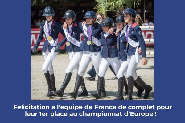 L’Équipe de France Poney Complet Championne d’Europe 2025, soutenue par la Boutique de l’Arbalou L’Équipe de France Poney Complet Championne d’Europe 2025, soutenue par la Boutique de l’Arbalou